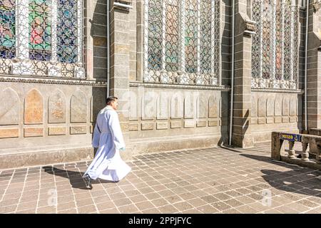 Kolumbien - 9. Oktober 2022: National Shrine Basilica of Our Lady of Las Lajas Stockfoto