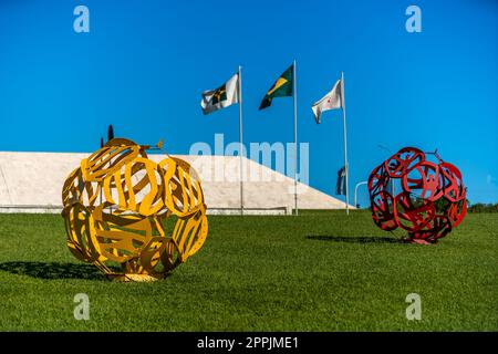 Brasilia, Brasilien - 28. Februar 2022: Juscelino Kubitschek, JK Memorial Stockfoto