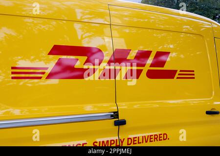 DHL-LOGO Stockfoto