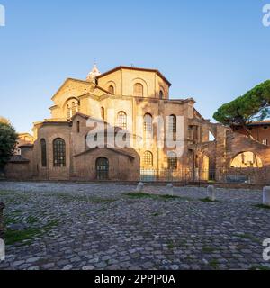 Wunderschöne Basilika di San Vitale am Morgen Stockfoto