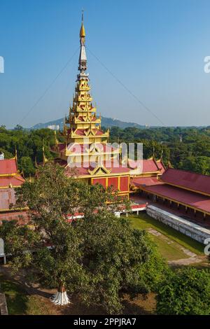 Der königliche Palast von Mandalay in Myanmar Stockfoto