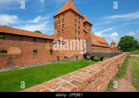 Malbork Castle aus dem 13. Jahrhundert, mittelalterliche teutonische Festung am Fluss Nogat, Malbork, Polen Stockfoto