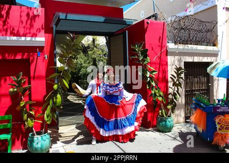 Straßenschirme in Puerto Plata Stockfoto