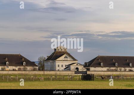 Königlicher Salzwerk-Komplex in Arc-et-Senans, UNESCO-Weltkulturerbe, Franche Comte, Frankreich Stockfoto