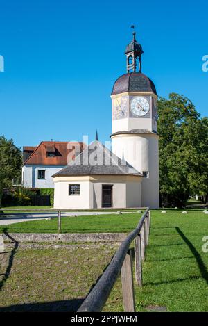 Wunderschöne mittelalterliche Plätze des Burghausen Schlosses in Bayern Stockfoto