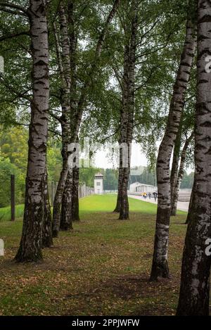 Im KZ-Konzentrationslager Dachau, Bayern Stockfoto
