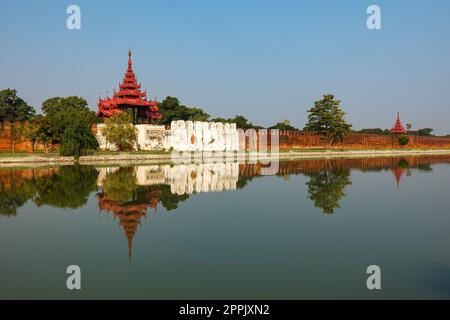 Der königliche Palast von Mandalay in Myanmar Stockfoto