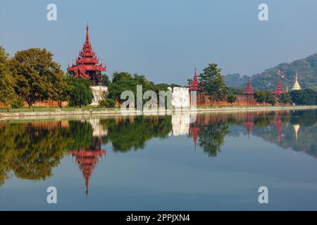 Der königliche Palast von Mandalay in Myanmar Stockfoto