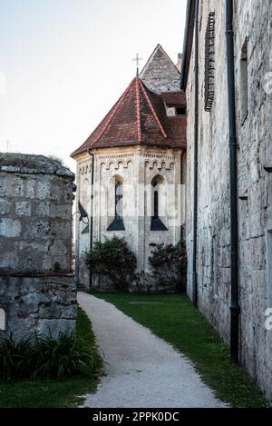 Im Inneren des berühmten Burghausen-Schlosses in Bayern, der längsten Burg der Welt Stockfoto