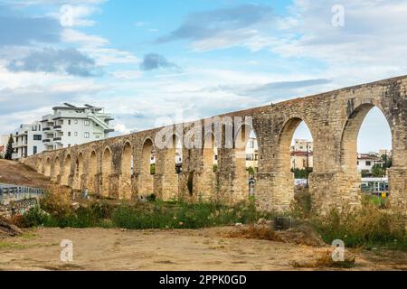 Kamares oder Bekir Pasha Turkish Aqueduct , Larnaca, Zypern Stockfoto