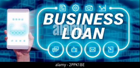 Konzeptionelle Darstellung Business Loan. Konzept Bedeutung Kredit Hypothek finanzielle Unterstützung Barvorschüsse Schulden Stockfoto