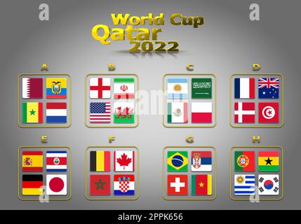 3D Abbildung Weltmeisterschaft Katar 2022 Stockfoto