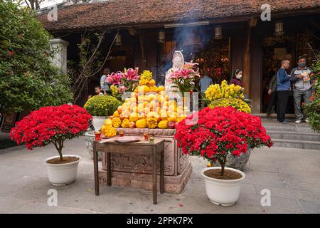 Taoistischer Tempel Chua Dien Huu in Hanoi, Vietnam Stockfoto