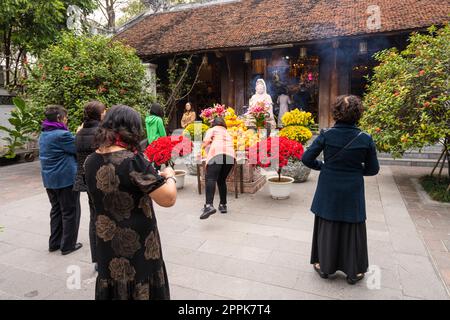 Taoistischer Tempel Chua Dien Huu in Hanoi, Vietnam Stockfoto