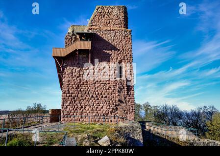 Kaiserburg Kyffhausen (Reichsburg Kyffhausen) im deutschen Land Thüringen Stockfoto