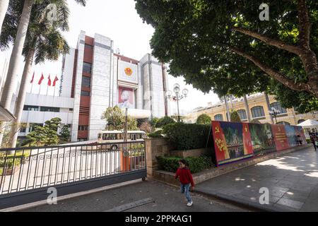 Ho-Chi-Minh-Porträt in Hanoi, Vietnam Stockfoto