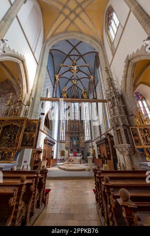 St. Egidius Basilika in Bardejov, UNESCO-Weltkulturerbe, Slowakei Stockfoto