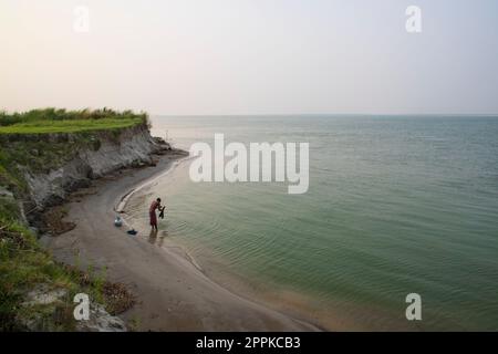 Schöne Aussicht auf den Padma Fluss in Bangladesch Stockfoto