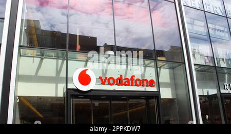 Vodafone in Frankfurt am Main, Deutschland Stockfoto