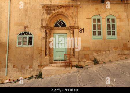 Wunderschöne Fassade eines Hauses in AS-Salt, Salt, Jordan Stockfoto