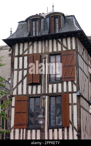 Fachwerkhaus in Troyes Stockfoto