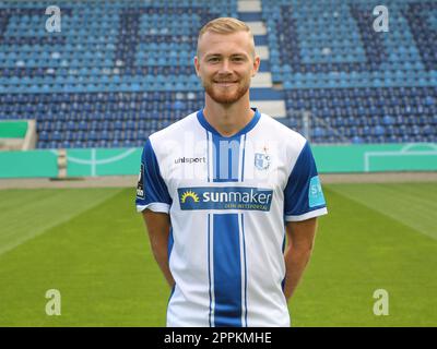 deutscher FuÃŸballer Korbinian Burger 1. FC Magdeburg DFB 3. Liga Saison 2020-21 Stockfoto