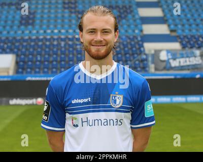 deutscher FuÃŸballer Korbinian Burger 1. FC Magdeburg DFB 3. Liga Saison 2021-22 Stockfoto