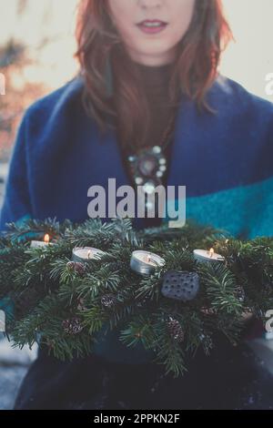 Nahaufnahme Weihnachtsdekoration Konzeptfoto Stockfoto