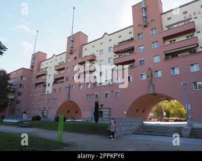 Karl-Marx-Hof-Gebäude in Wien Stockfoto