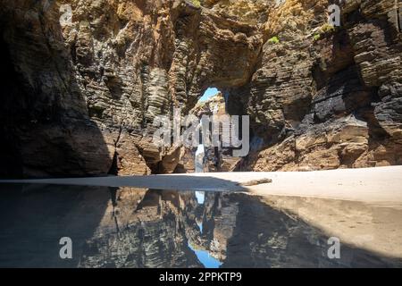 As Catedrais Beach - Strand der Kathedralen - Galicien, Spanien Stockfoto