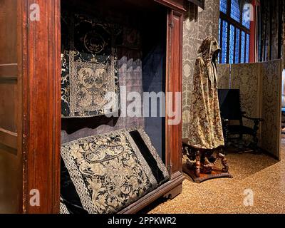 Teppiche im Museo Fortuny in Venedig Stockfoto