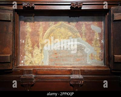 Antikes Fresko an der Wand des Dogenpalastes in Venedig Stockfoto