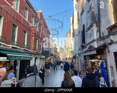 Straße in Sestiere von Cannaregio in Venedig-Stadt Stockfoto