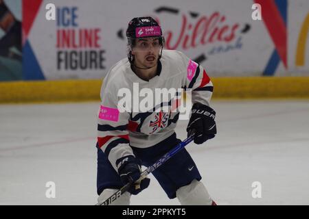 Coventry, England, 23. April 2023. Brandon Whistle spielt bei einem internationalen Challenge Series-Spiel in der Skydome Arena in Coventry für Großbritannien gegen Lettland. Kredit: Colin Edwards Stockfoto