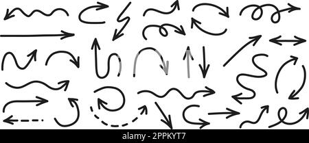 Pfeilsymbole eingestellt. Arrow Kollektion. Einfacher Pfeil, großer Satz. Vektordarstellung Stock Vektor