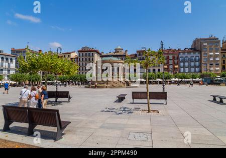 Plaza del Castillo in Pamplona Stockfoto