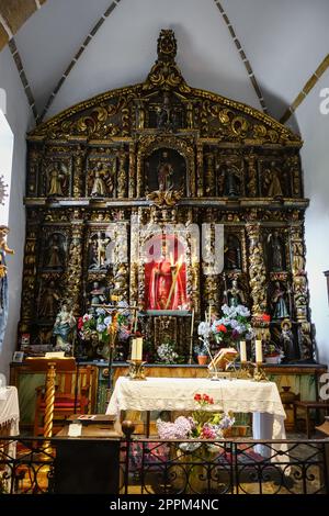 Altar der Kirche San Andres de teixido, Galicien, Spanien Stockfoto