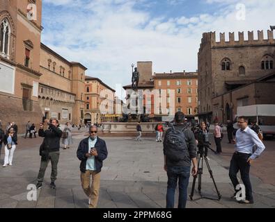 Neptunbrunnen in Bologna Stockfoto