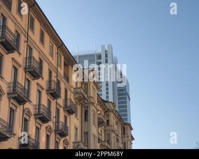 Intesa San Paolo Wolkenkratzer in Turin Stockfoto