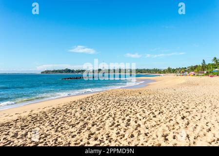 Tangalle, der Strand von Medaketiya, einer der schönsten Strände im Süden Sri Lankas Stockfoto