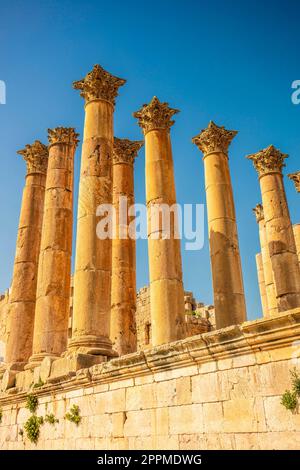 Architektonische Ruinen in der Zitadelle von Amman Stockfoto