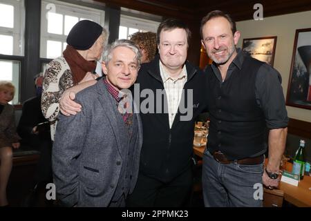 Volker Zack, Michael Stamp, Nico Koenig, Hafentalk, Block Braeu Hamburg Landungsbrücken, 12.03.2023 Stockfoto