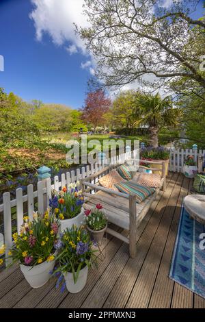 Keukenhof Blumengarten - größter Tulpenpark der Welt, Lisse, Niederlande Stockfoto