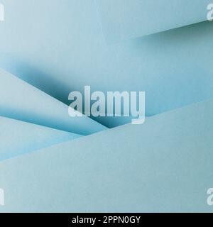 Blaue Farbe Papiere Geometrie Zusammensetzung Banner Hintergrund Stockfoto