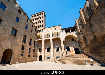 Placa del Rei und Capella de Santa Agueda, Barcelona, Katalonien, Spanien Stockfoto