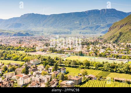 Blick über die Stadt Bozen (Sout Tirol) (Italien) Stockfoto