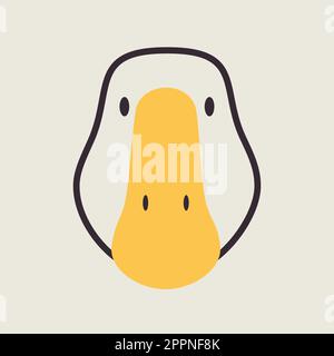 Gans-Symbol. Landtiervektordarstellung Stock Vektor