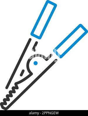 Krokodilklemmensymbol Stock Vektor