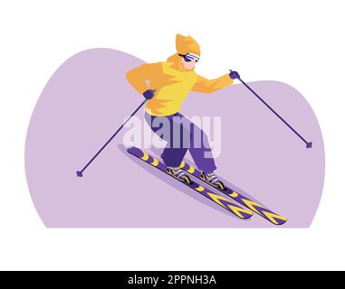 Vektordarstellung für Snowboarder in Aktion Stock Vektor