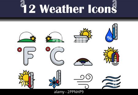 Wetter-Icon-Set Stock Vektor